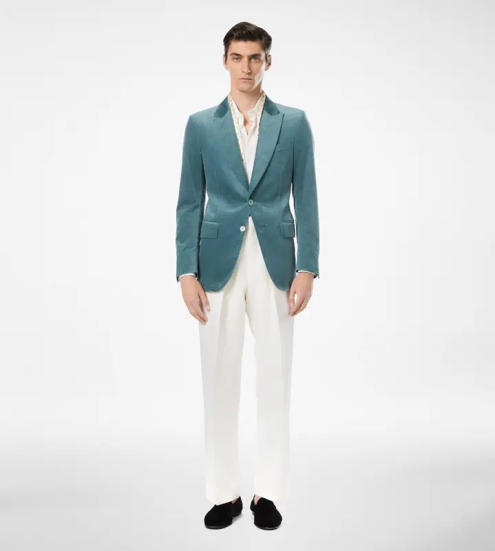 VELVET MICRO POLKA DOT JACKET LIGHT AVIO online